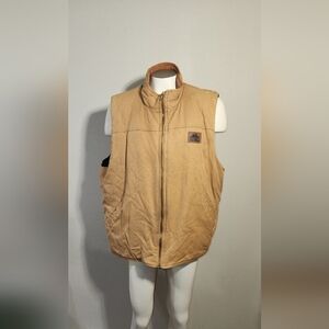 Vintage Old Mill Heavyweight Brown Canvas Workwear Gilet Thinsulated Vest
